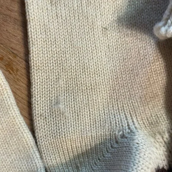 Vintage Wigwam TallSnowflake Cream/Brown Socks